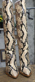 Vince Camuto Snakeskin PESLNA Stiletto Fashion Boot Desert Python Brown 6.5M