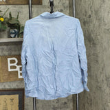 DG2 by Diane Gilman Womens Softcell Button Up Denim Jacket Chambray Blue 1X