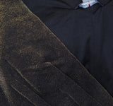 Tommy Hilfiger Ruched Velvet Puff Sleeve Fit Flare Dress Bronze / Black 4