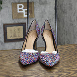 INC International Concepts Kenjay d'Orsay Pumps Shoes Multi Pixel Blue 7.5M