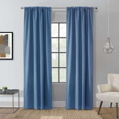 Thermalogic Topsions Room Darkening Curtain Panel Pair 2-Piece Blue 40x84