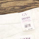 Gloria Vanderbilt Petite Amanda High Rise Straight-Leg Jeans White 14P Short