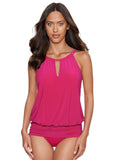 Magicsuit Solid Susan Underwire Tummy Control One Piece Swimsuit Ruby Pink 12