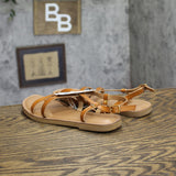 Universal Thread Womens Kailey Sandals Strappy 94944606 Cognac Brown 7.5M