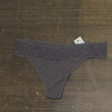Natori Womens Bliss Perfection One Size Thong 750092 Gunmetal Gry One Size