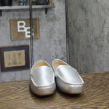 Journee Collection Comfort Halsey Loafer HALSEY-WD Silver / Beige Brown 9W