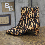 A New Day Tigris Block Heel Ankle Boots 94568624 Tiger Print Brown 6M