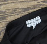 Alex & Sophia Juniors Strapless Rosette-Trim Tub Top Black / Ivory 3/4