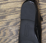 Sun + Stone Womens Cecillee Triple Strap Mary Jane Flats Black Patent 8M