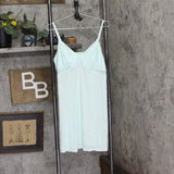 INC International Concepts Womens Lace-Inset Knit Chemise Clear Dew Green XL
