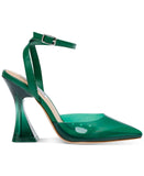 Steve Madden Women's Zelie Vinyl Two-Piece Pumps Shoes ZELI05S1 Green Vinyl 11M
