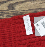 Style & Co. Womens Solid Cable Knit Scarf SC9542505 Red