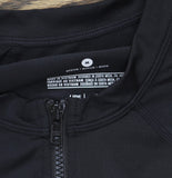 Hurley Womens Long Sleeve Zip Front Rashguard Black M