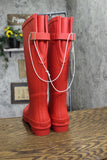 A New Day Womens River Tall Rain Boots 92275090 Red 7M