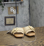 Universal Thread Womens Linda Raffia Buckle Slide Sandals 92611942 Tan Brown 7M