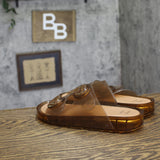 Shade & Shore Gemma Jelly Slide Sandals 94748342 Tan Brown 7M
