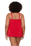 Miraclesuit Scoop Neck Underwire Tankini Top 6518826W Cayenne Red 16W