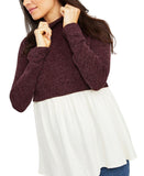 Motherhood Maternity Bodice Layered-Look Maternity Top Winetasting Purple XL
