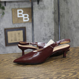 A New Day Womens Samantha Sling Back Kitten Heels 94462865 Burgundy Red 8M