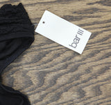 Bar III Womens Pucker up V-Waist High-Leg Bikini Bottom MBPU25561 Black XL