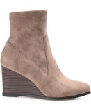 Journee Collection Women's Hepburn Wedge Bootie Shoes Taupe Brown 8M