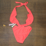 Wild Fable Womens Cross Front Halter One Piece Swimsuit PID-10ZE4R Coral Pink XS