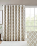 Sun Smart Kagen Printed Ikat Blackout Patio Curtain Taupe Brown 84"x100"