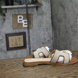 Steve Madden Womens Hadyn H-Band Sandals Slip On Natural / Cognac Check Brown 9M