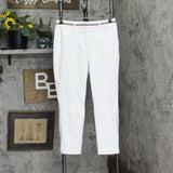 Tommy Hilfiger Womens Ribbon-Trim Ankle Pants T9AKD323 White 6