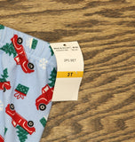 Max & Olivia Toddler Boys Christmas Trucks Pajama Pants Blue Multi 3T