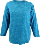 Karen Scott Womens Sport Fleece Pullover Shirt Top 100068655WN True Teal 1X