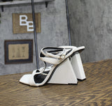 Guess Womens Bacio Wedge Dress Sandals GWBACIO3 White 8M