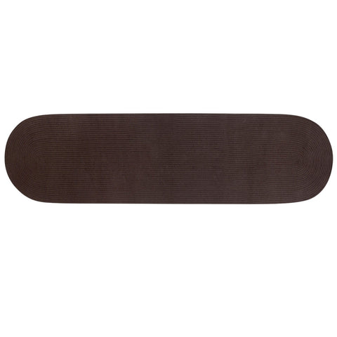 Better Trends Braid Reversible Indoor Rug Runner Chocolate Brown 2 ft  x 9 ft