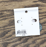 Periwinkle by Barlow Hoop Patina Finish Circular Earrings Aqua Blue Green 1"