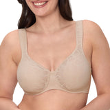 Bali Womens Underwire Coolest Smoothing Moisture-Wicking Bra Almond Brown 42DD