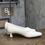 Easy Street Womens Waive Sinched Block Heel Pump WAIVE White 11M