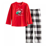 Jammies For Your Families Kids Doodle Santa Pajama Top & Bottom Set EH33P999RP