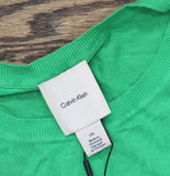 Calvin Klein Fine Gauge Short-Sleeve Lightweight Viscose Sweater Blossom Green L