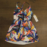 Anne Cole Womens Surplice Maillot Swimdress One Piece Swimsuit Blue Multi 8