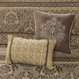 Madison Park Reversible Quilted 3-Piece Bedspread Set Brown / Gold Queen