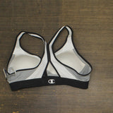Champion Racerback Seamless Sports Bra Oxford Grey Heather / White / Black XL