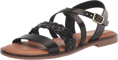 Bella Vita Made in Italy Women's Ala-Italy Flat Sandal ALAIT Black Leather 8.5M