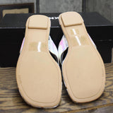 DKNY Women's Footwear Isha Flat Sandal K4169795 Silver Iridescent Halcott 6.5M