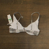 Salt + Cove Juniors Plaid Underwire Bikini Swim Top 807027 Black White Multi L
