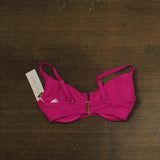 Anne Cole V Wire Elongated Underwire Top Swim Bikini Hibiscus PInk 32D / 34DD