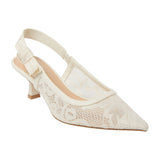 A New Day Womens Milan Slingback Pumps 93708032 Cream Off White 9M