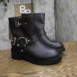 Universal Thread Womens Connor Harness Buckle Ankle Boots 90511576 Black 6M
