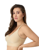 Bali Womens Comfort Revolution Wirefree Bra ComfortFlex Seamless 2-Ply Nude S