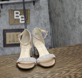 Betsey Johnson Womens Mari Heeled Sandal Block Heel SB-MARI Champagne Brown 6.5M