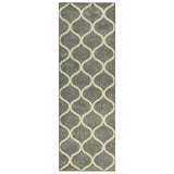 Maples Rugs Rebecca Moroccan Trellis Runner Rug 0001089264312 Grey 21" x 60"